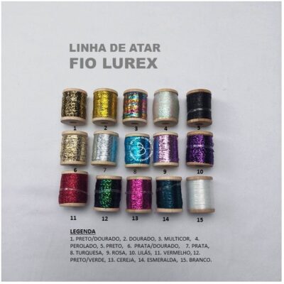 Kit Linha de Atado Lurex-com 15 carretéis