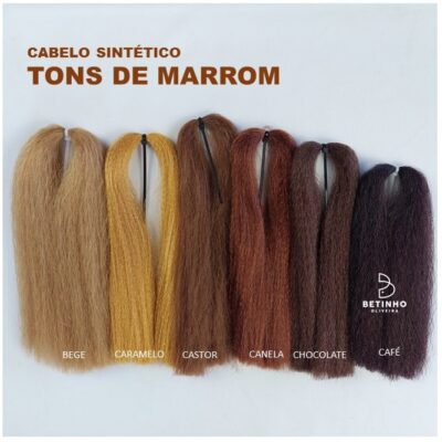 Kit de Cabelo Sintético Tons de Marrom