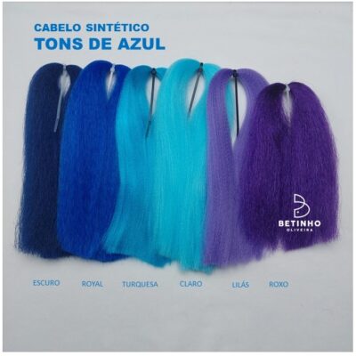 Kit de Cabelo Sintético Tons de Azul