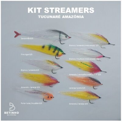 Streamers Amazônia - kit 10 Iscas