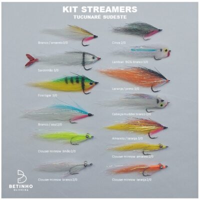 Streamers Tucunaré Sudeste - kit 13 iscas